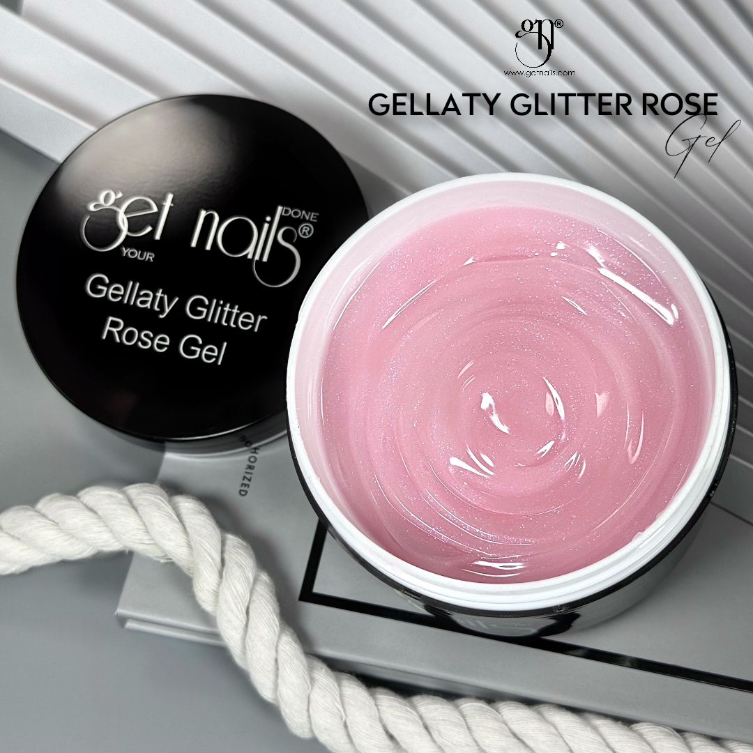 Gel pailleté rose Gellaty 200g