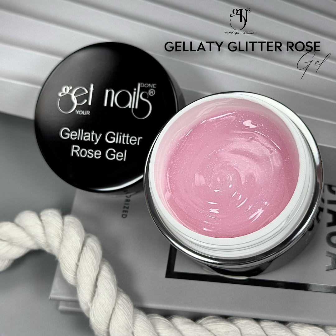 Gellaty Glitter Rose Gel 50g
