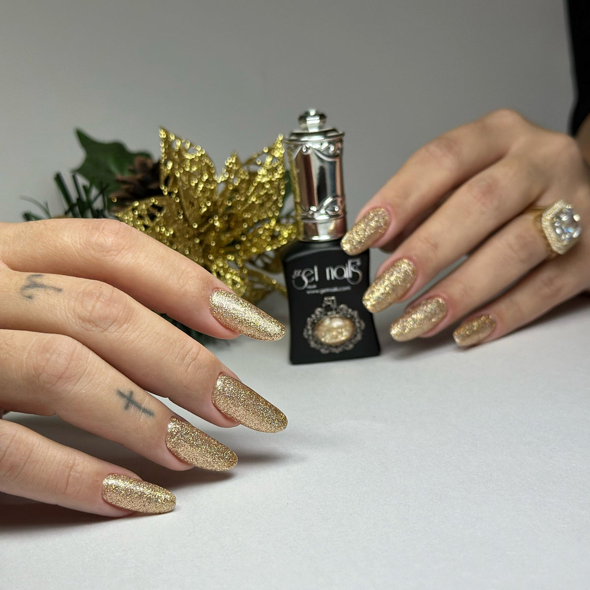 GetLac 237 Glitter Gold Hologram | Lichidare stoc