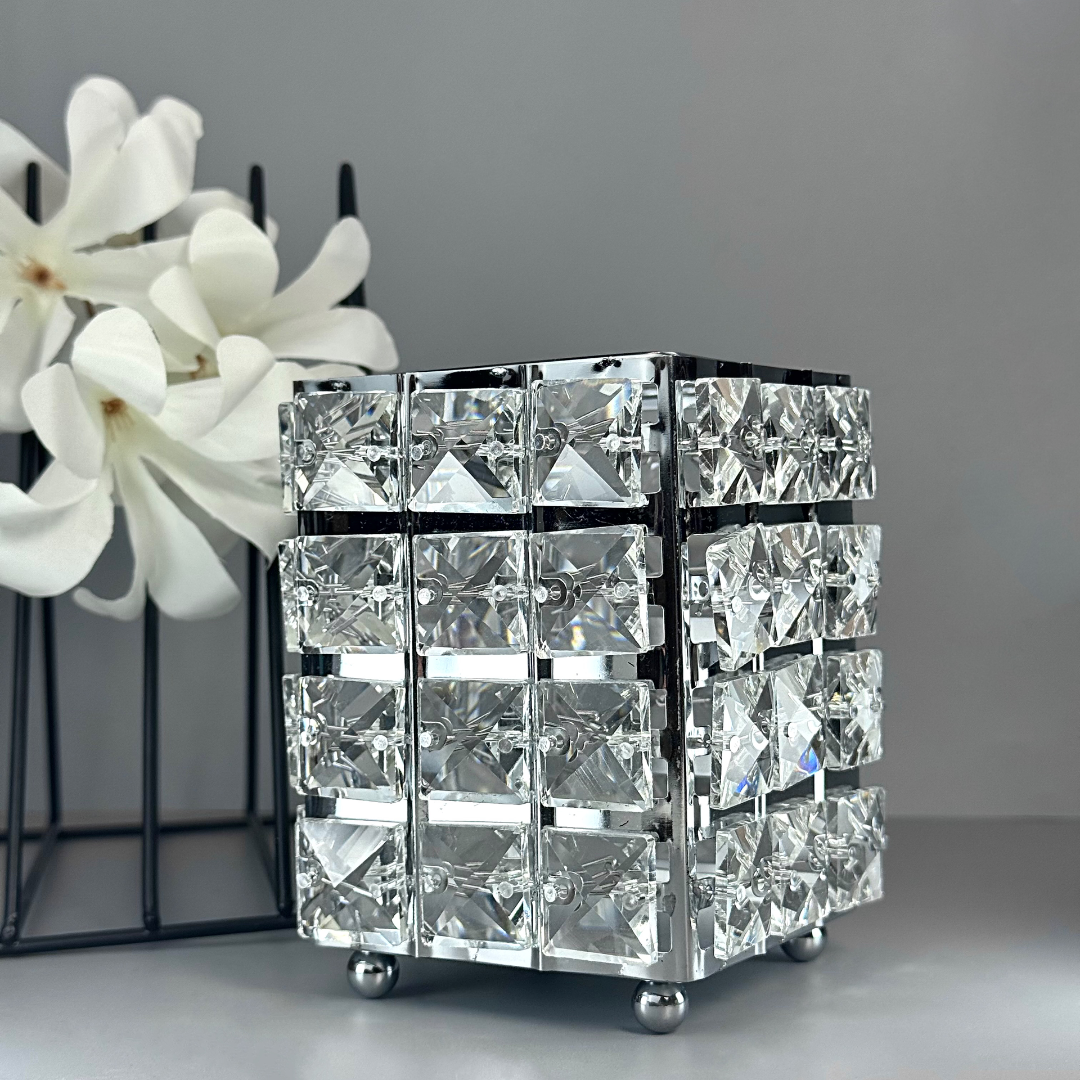 Cube en cristal argenté Glam GN