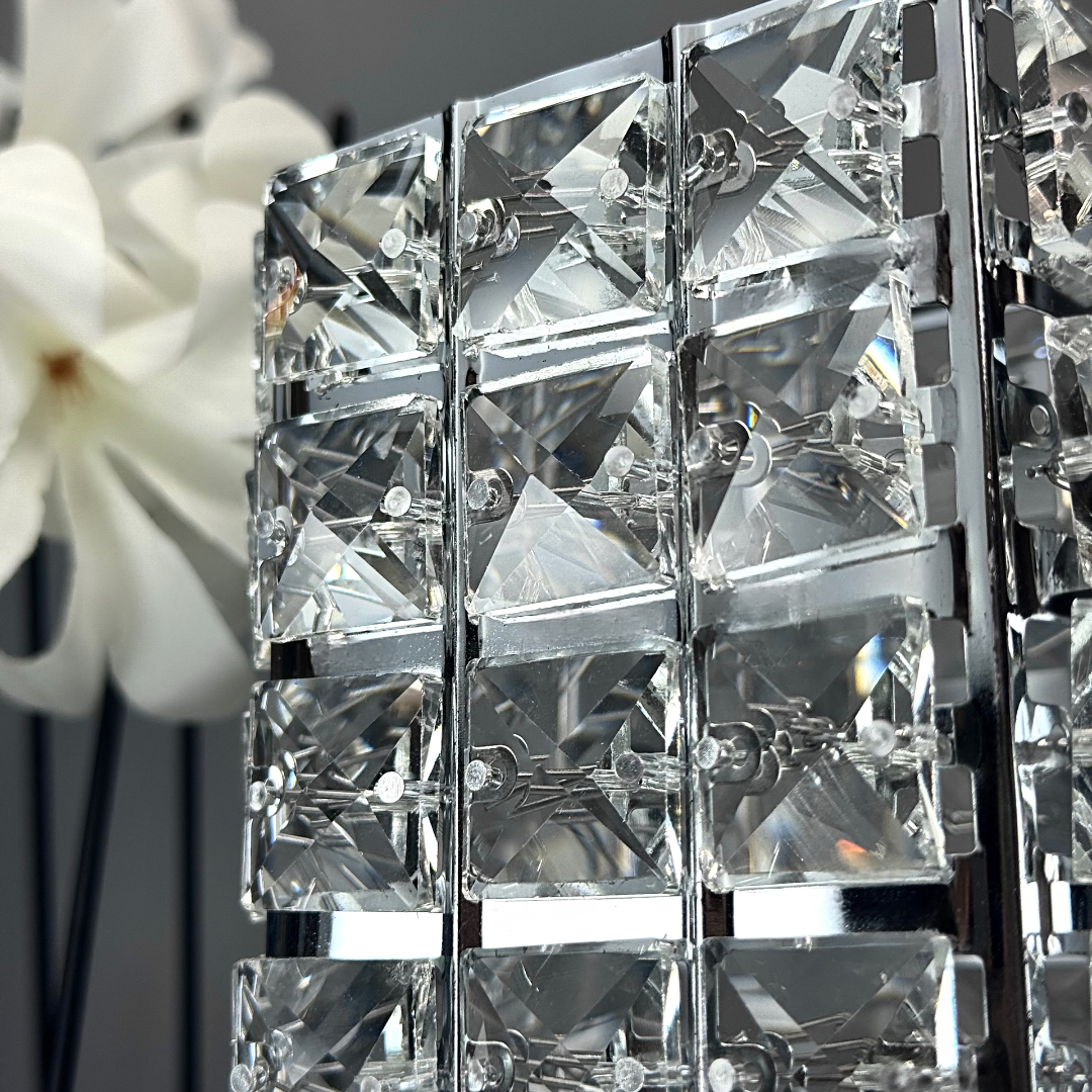 Glass Crystal Glam Silver Cube GN