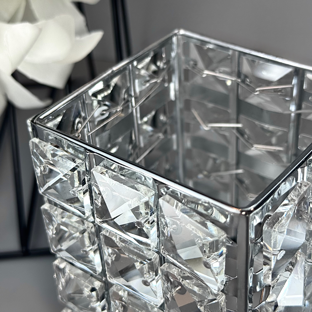 Cube en cristal argenté Glam GN