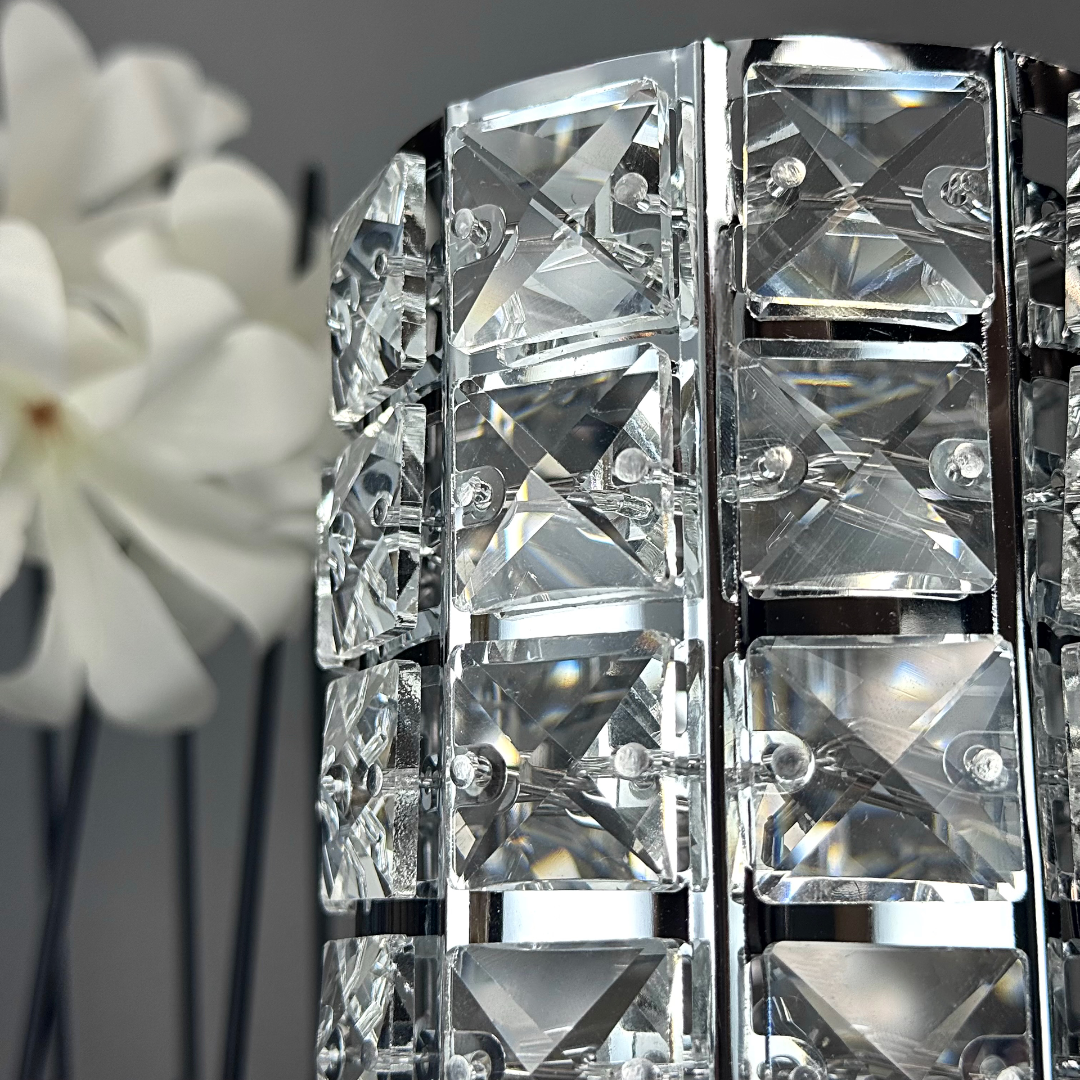 Glass Crystal Glam Silver Round GN