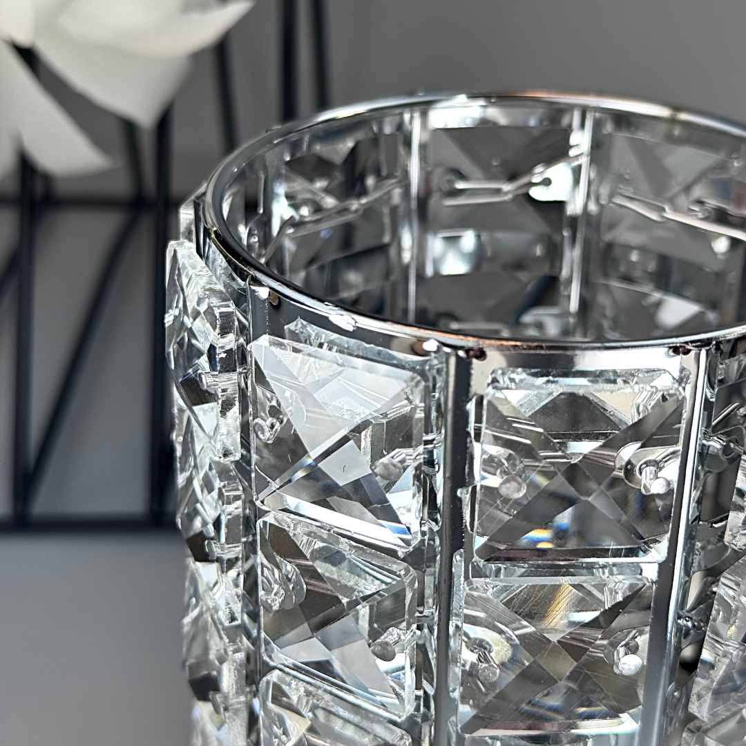 Glass Crystal Glam Silver Round GN