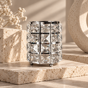 Glass Crystal Glam Silver Round GN