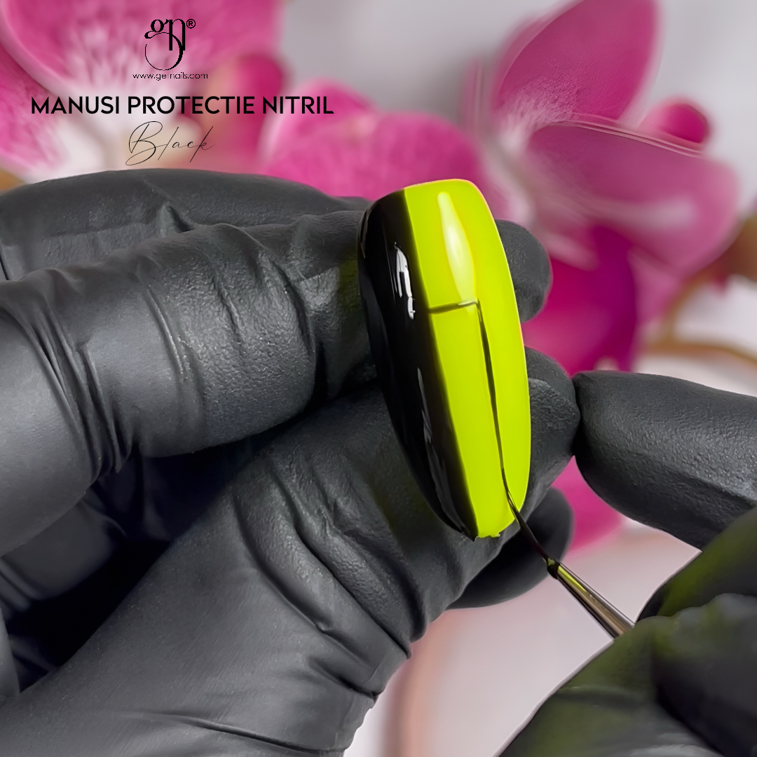 Manusi Protectie Nitril, M, negru, set 10, GN