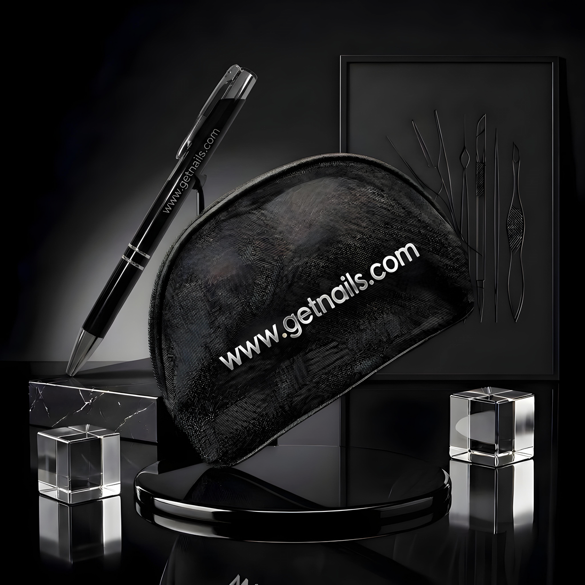 Mesh Pouch Silver | Borseta Portfard