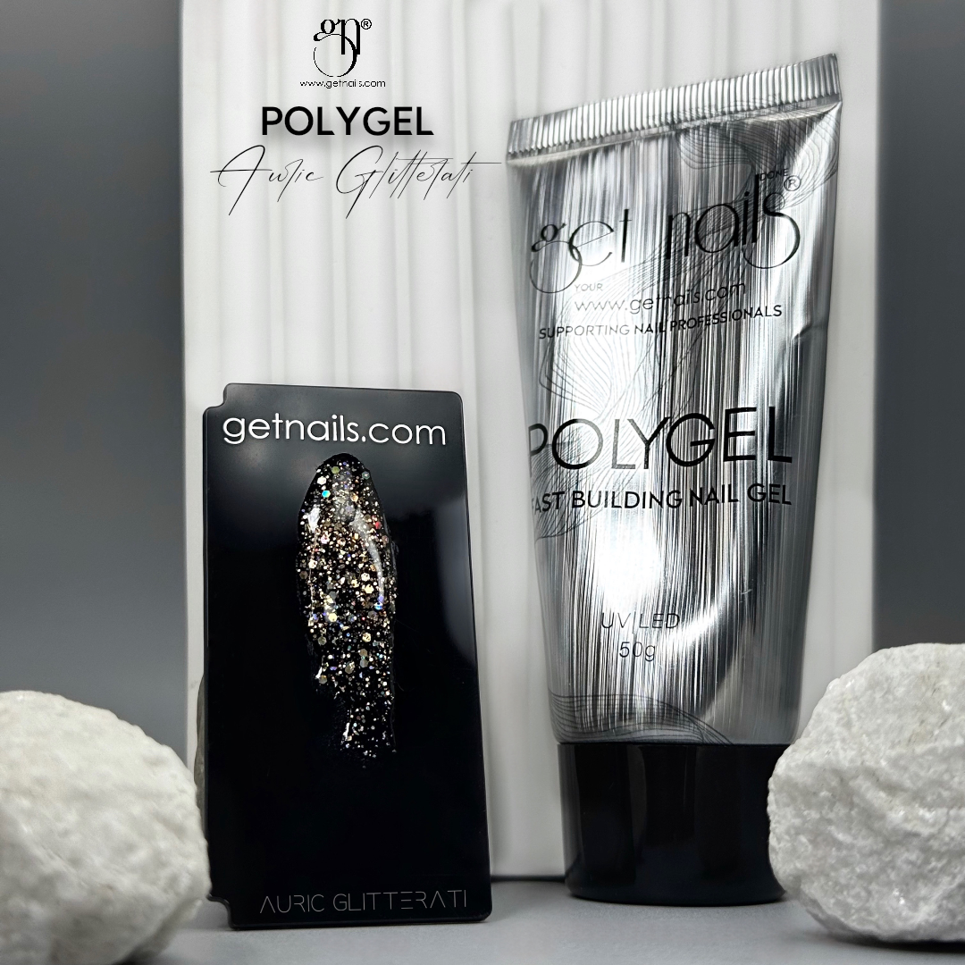 Polygel Get Nails - Auric Glitterati, 50 g