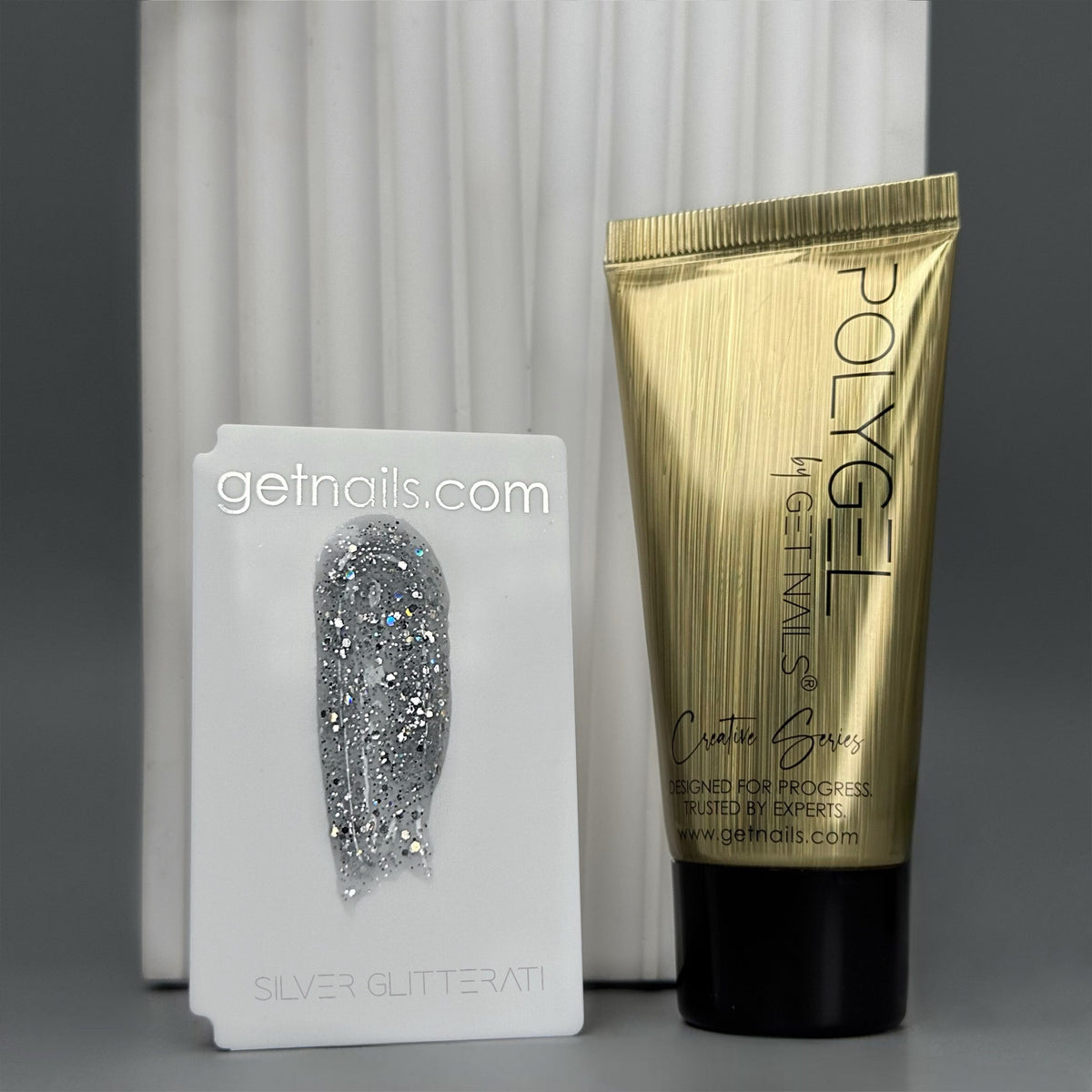 Polygel Get Nails - Silver Glitterati, 30 g
