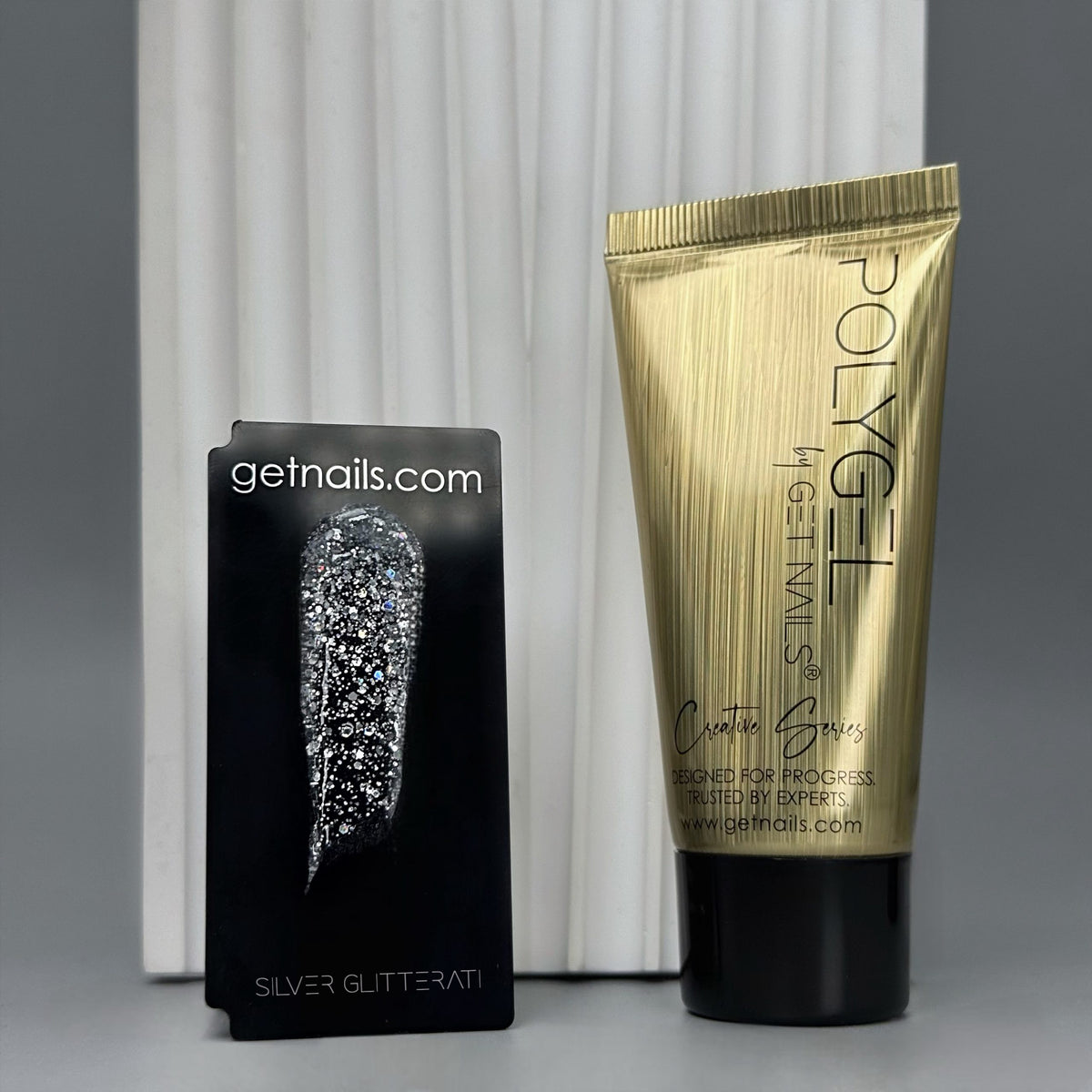 Polygel Get Nails - Silver Glitterati, 30 g