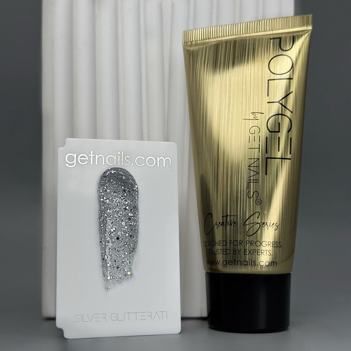 Polygel Get Nails - Silver Glitterati, 50 g