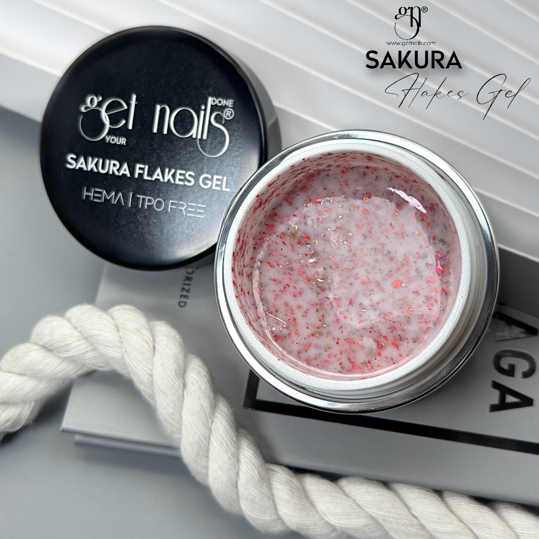 Power Couple Sakura Flakes | Gel de construction + Base Rubber