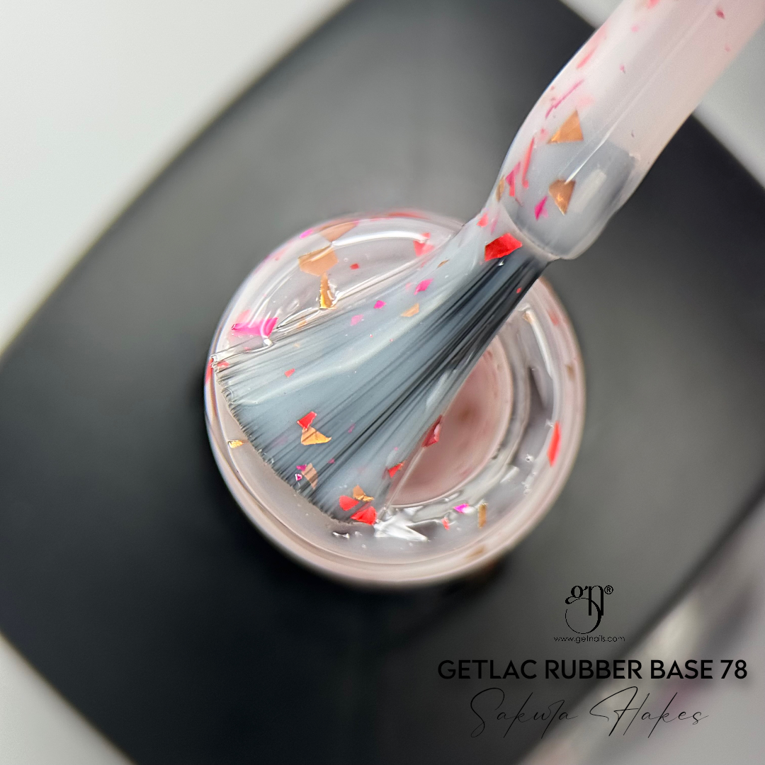 Rubber Base 78 Sakura Flakes | Baza Unghii