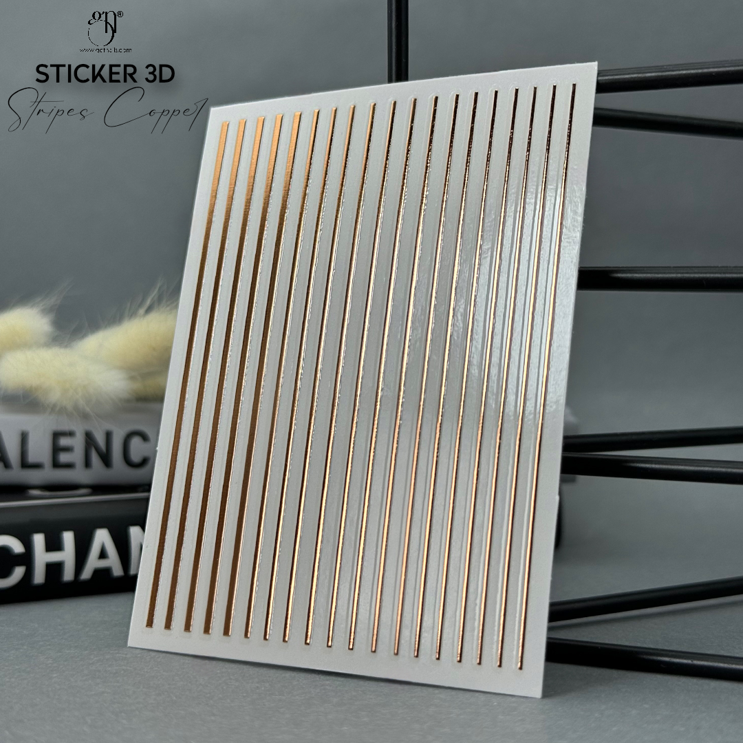 Sticker 3D Stripes Copper GN
