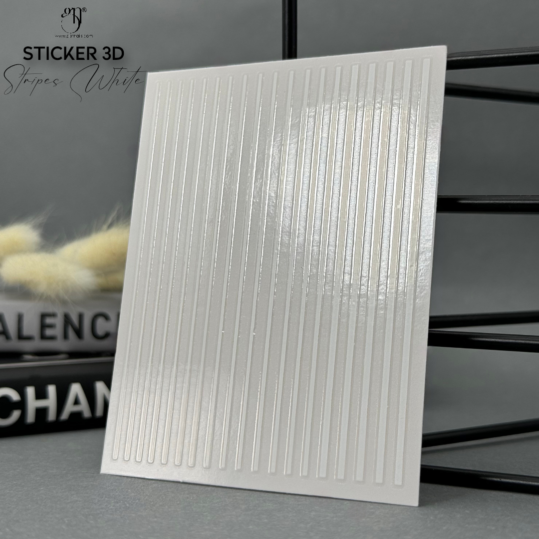 Sticker 3D Stripes White GN