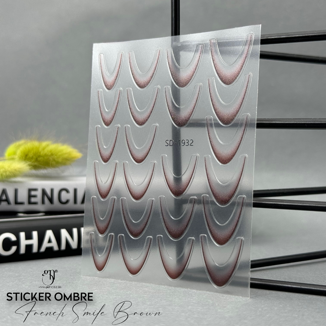 Sticker Ombre French Smile Brown