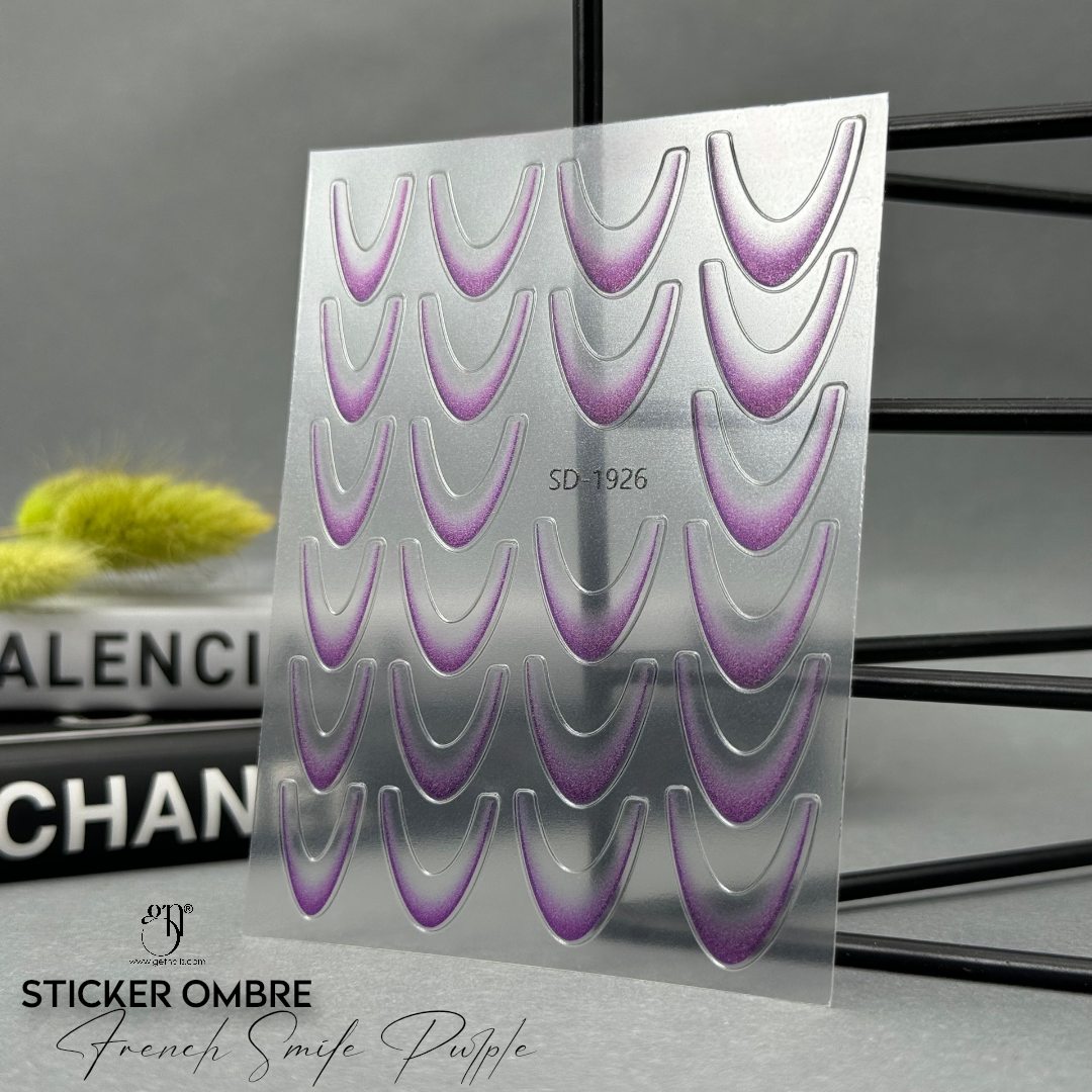 Autocollant French Smile Ombré Violet GN