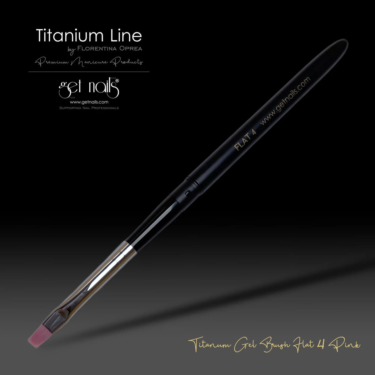 Pinceau Gel Titanium Plat 4 Rose