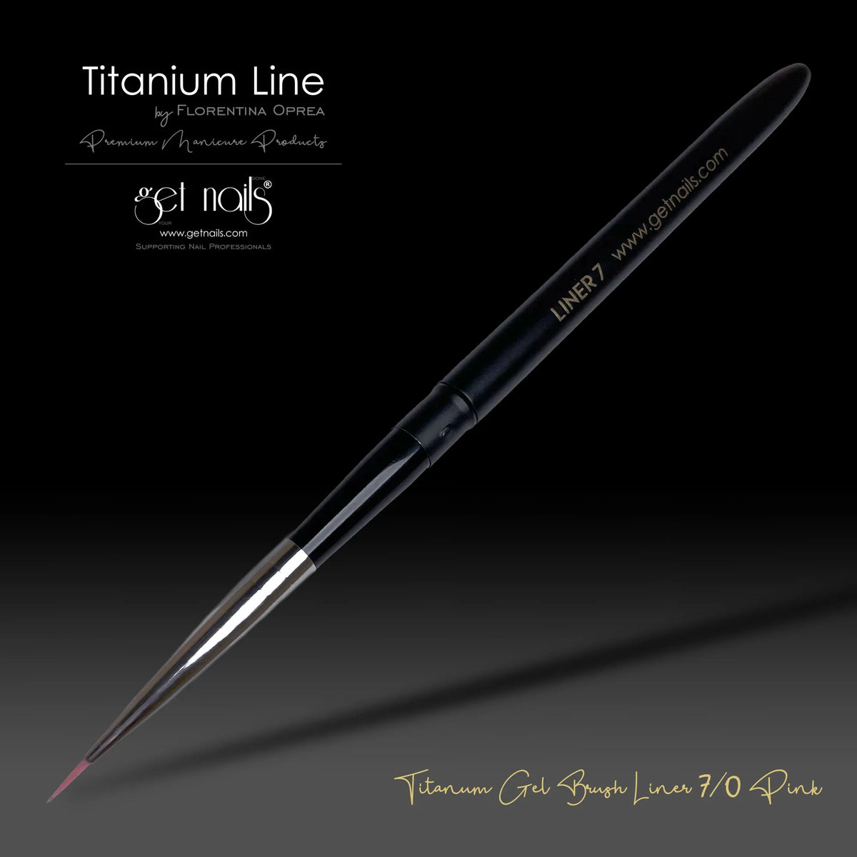 Pinceau Liner Titanium Gel 7/0 Rose