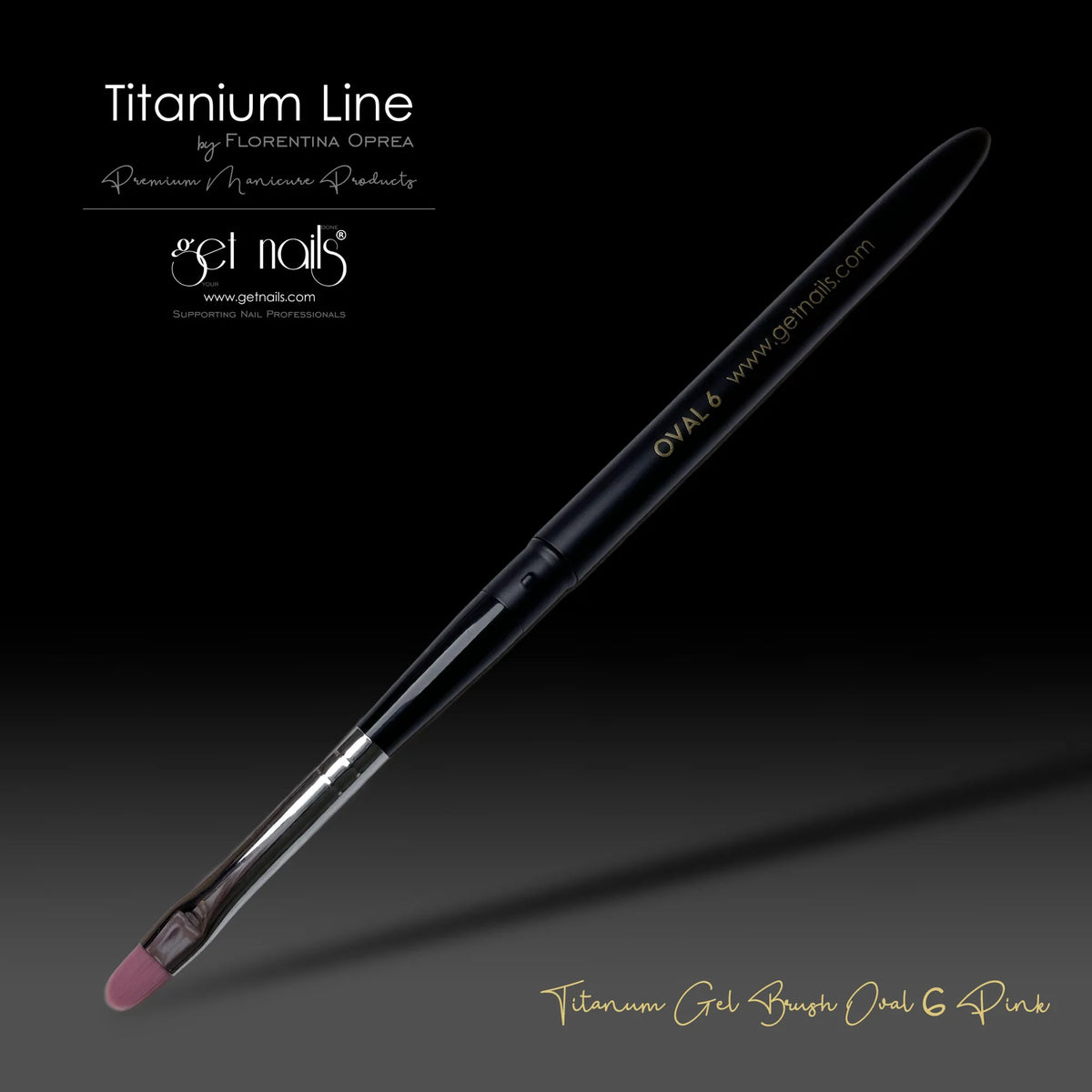 Pinceau Titanium Gel Ovale 6 Rose