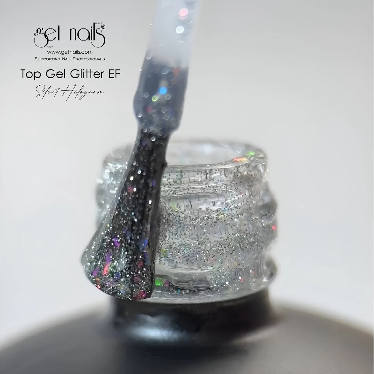 Top Gel Glitter EF Silver Hologram