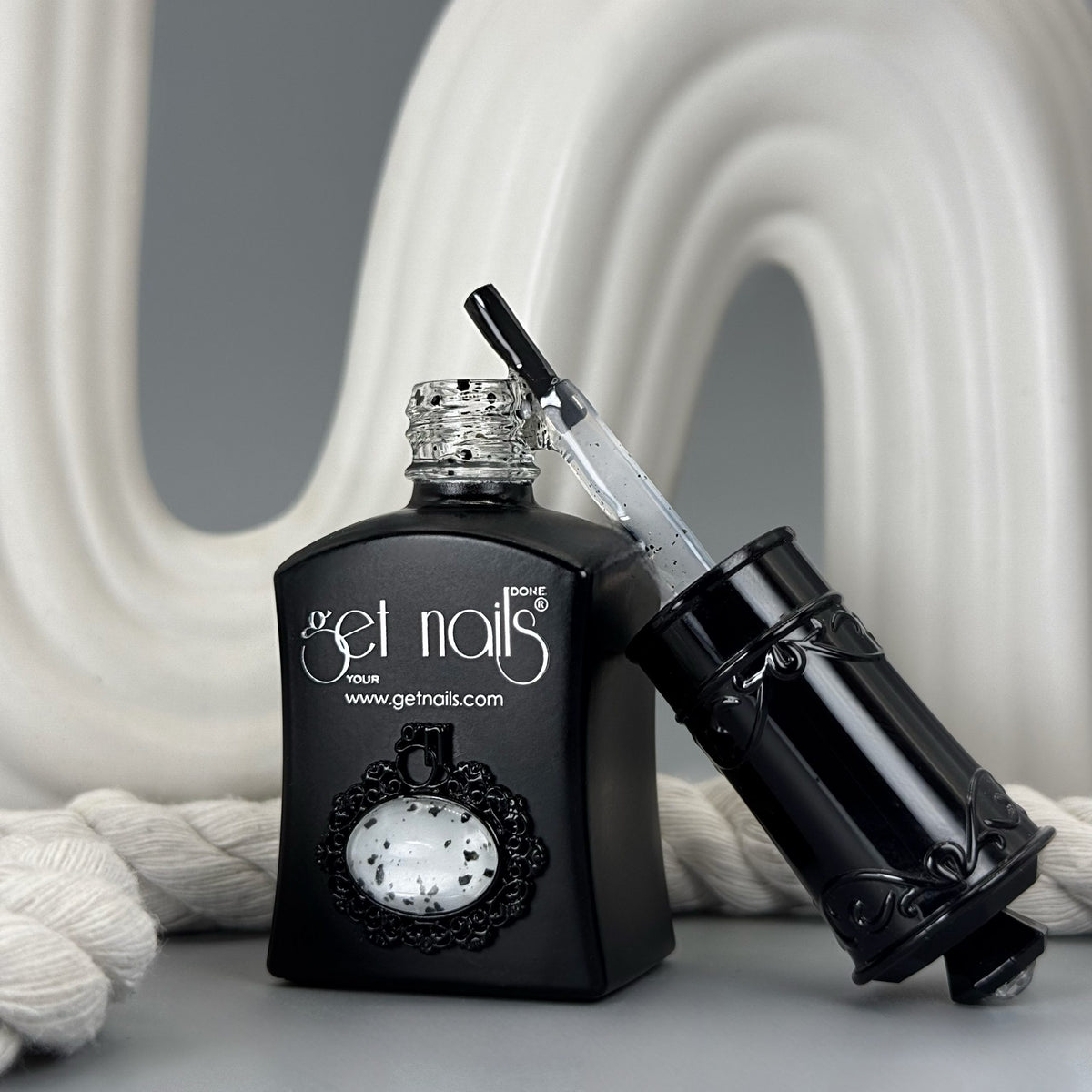 Top Shiny Gel EggShell Black