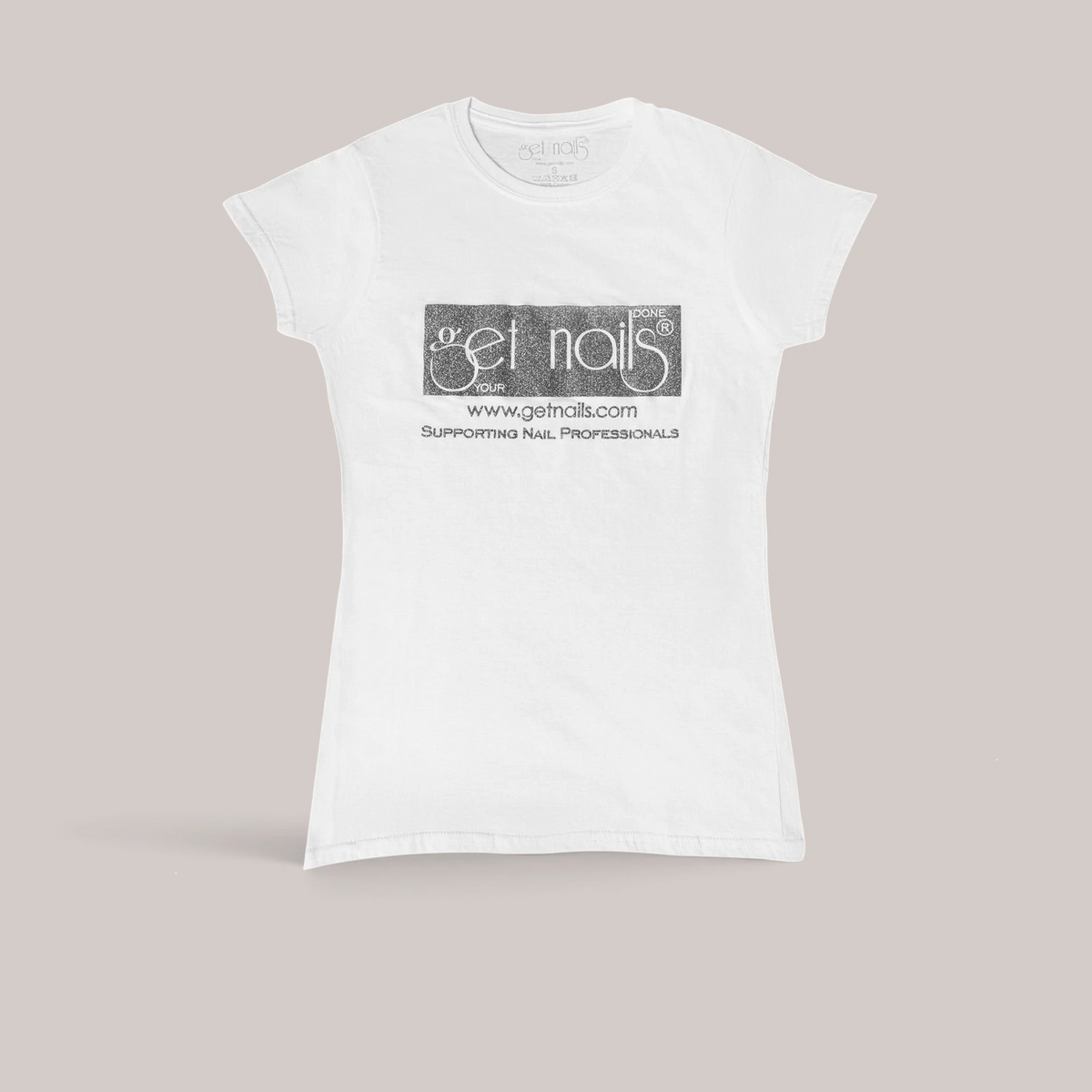 T-Shirt "Get Nails" White, Size L