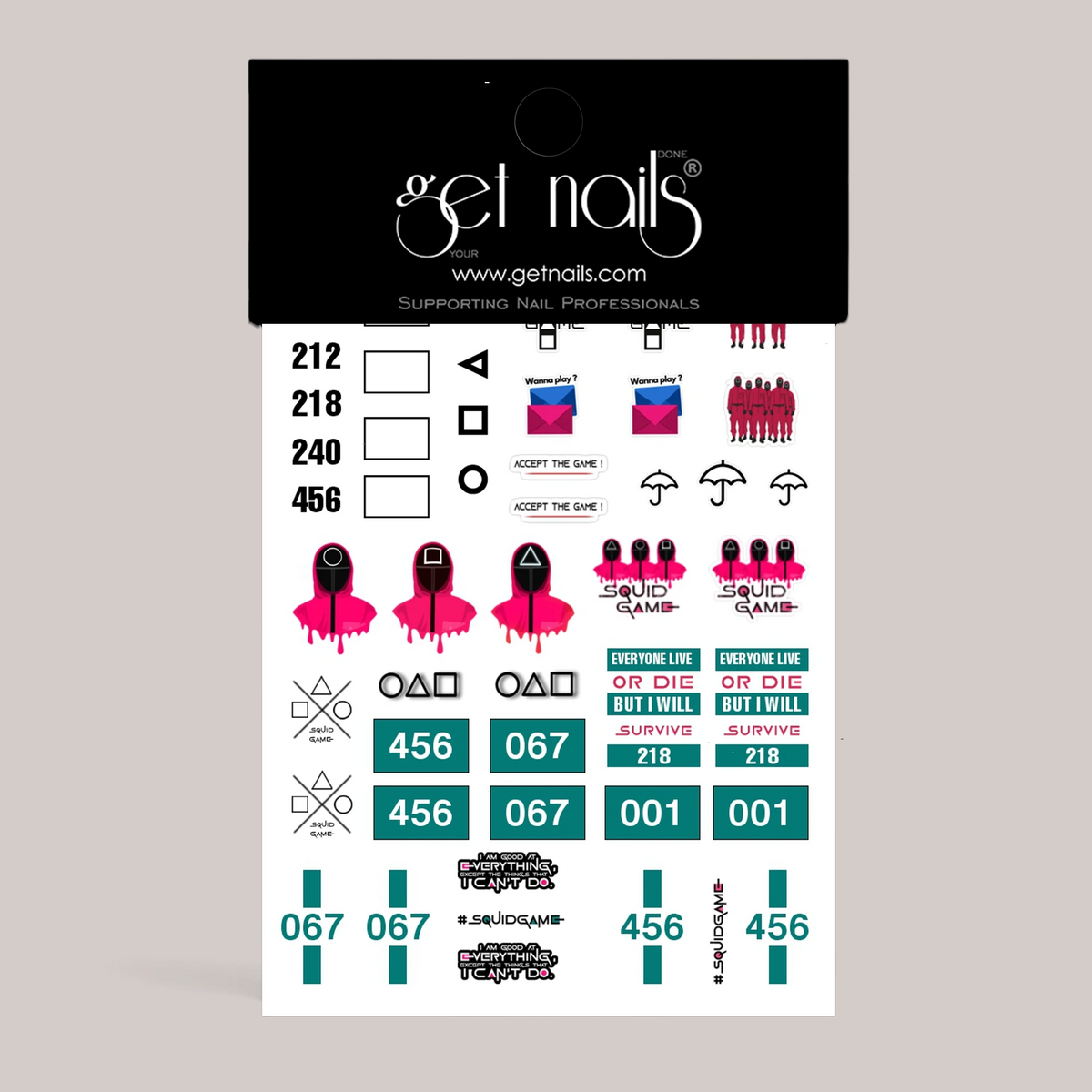 Sticker Art Tattoo 61 GN Squid Game